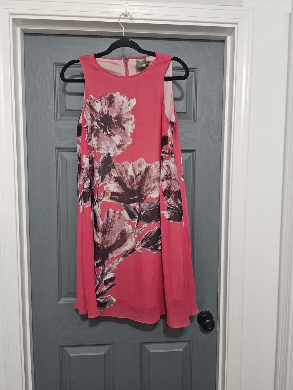 Taylor Pink Floral A-Line Mini Dress
